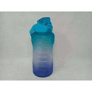 Large half gallon/64oz leakproof sports waterbottle (blue/purple gradient)
